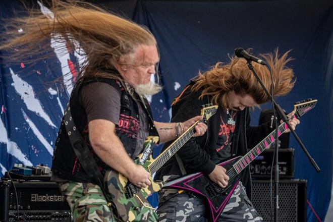 Kitaristi Alexander Kuoppalan ja kauhavalaisen Iikka Syynimaan esiintyminen oli osa Rock Camp ry:n järjestämää tapahtumaa. KUVA: ELENA MIKKILÄ