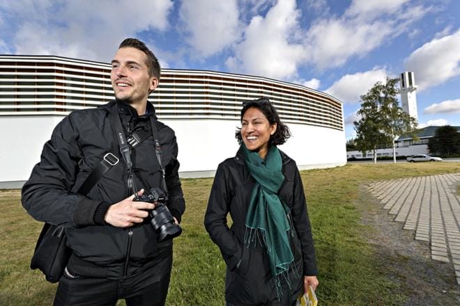Michael Hargensin ja Sophia Razzaquen reitti on kulkenut Teksasista Kööpenhaminan, Oslon ja Tukholman kautta Helsinkiin ja sieltä autolla Jyväskylään ja Seinäjoelle. KUVA: KARI LÖFHJELM