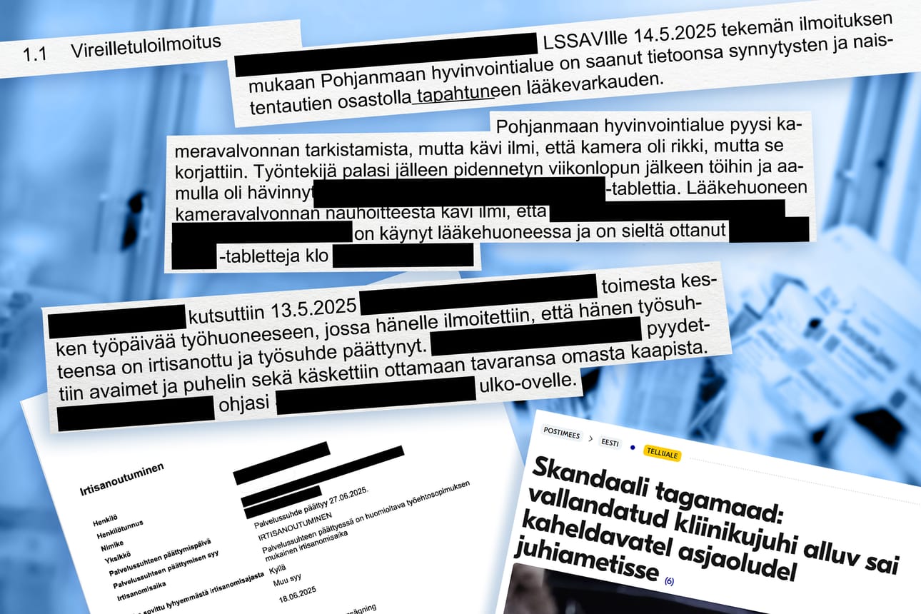 Valviran asiakirjasta käy ilmi, että työnantaja epäili erikoislääkärin anastaneen tabletteja Vaasan keskussairaalasta.