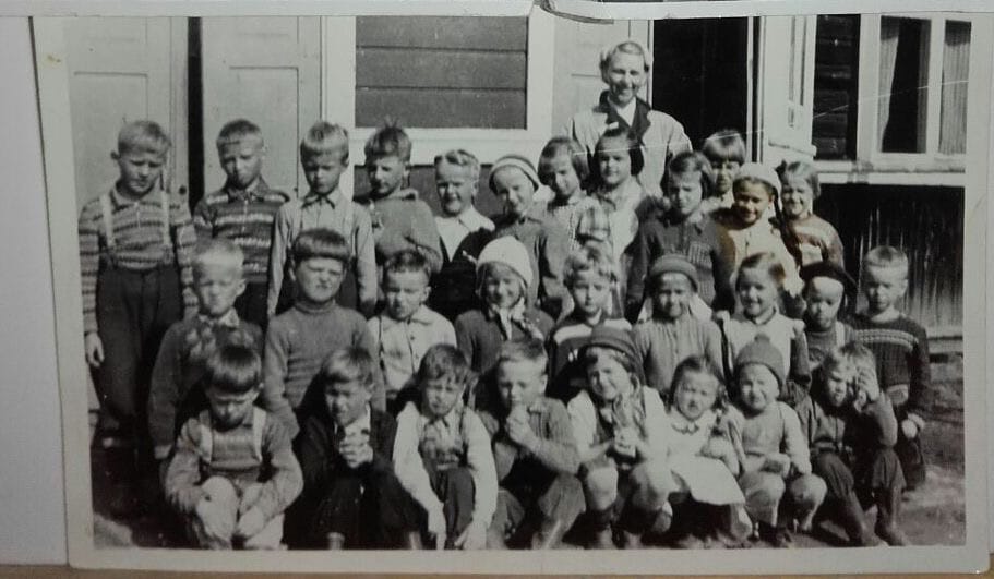 Kuva vuodelta 1955, opettajana Irma Eloranta myöhemmin Nyberg.