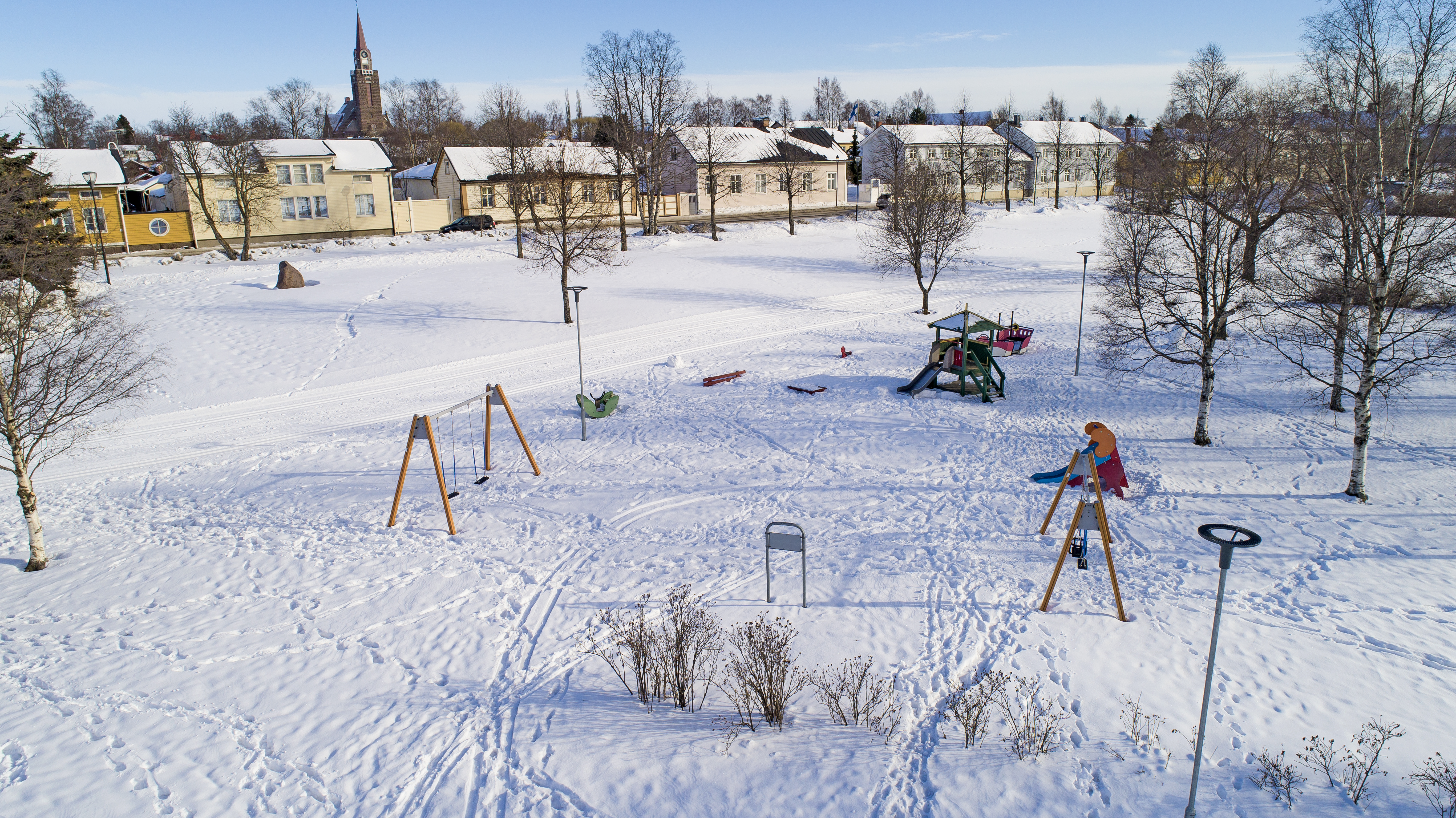 Museonrannan leikkikenttä on yksi suosituimmista kentistä.