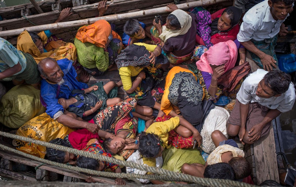 Noin 850 000 rohingya-vähemmistöön kuuluvaa on paennut Myanmarista väkivaltaisuuksia naapurimaa Bangladeshiin. Kuva vuodelta 2017. LEHTIKUVA/AFP