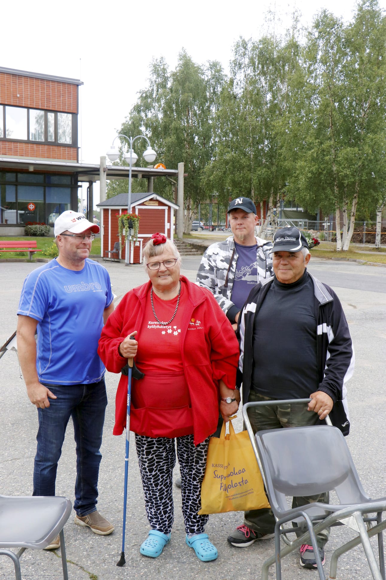 Hannu Timonen, Kerttu Simu, Markus Ervasti ja Hannu Simu ovat touhunneet mielellään kesän toritapahtumien parissa.
