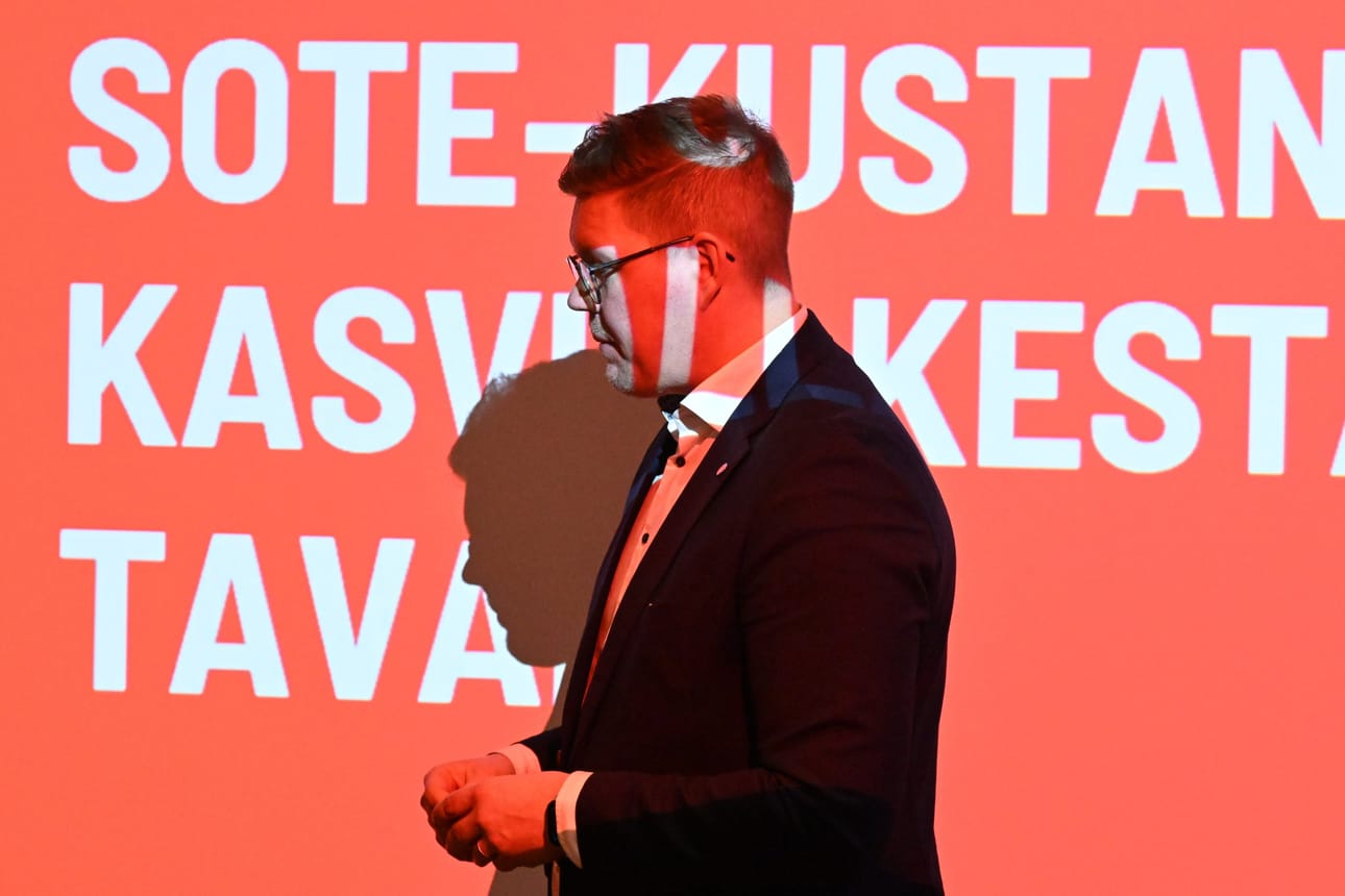 Antti Lindtmanin johtama SDP kasvatti kannatustaan jälleen. LEHTIKUVA / Jussi Nukari