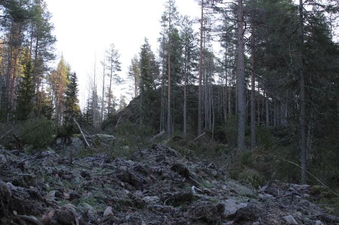 Uuden laskettelumäen pohjaksi on tuotu valtava röykkiö maata. KUVA: LOTTA KALLIO
