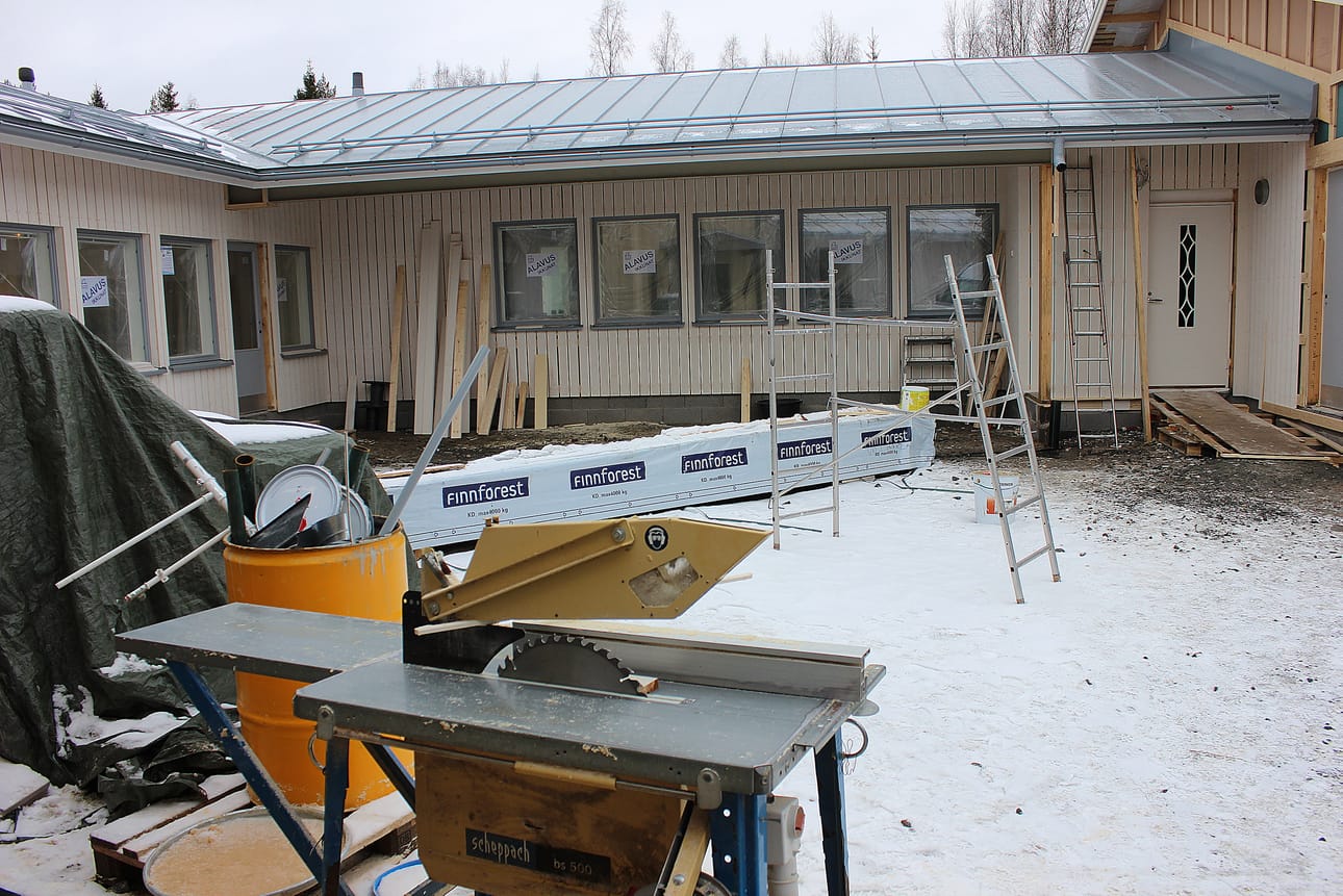 Alavuden Tervashovin laajennuksen harjakaisia vietettiin helmikuussa 2014. Arkistokuva.