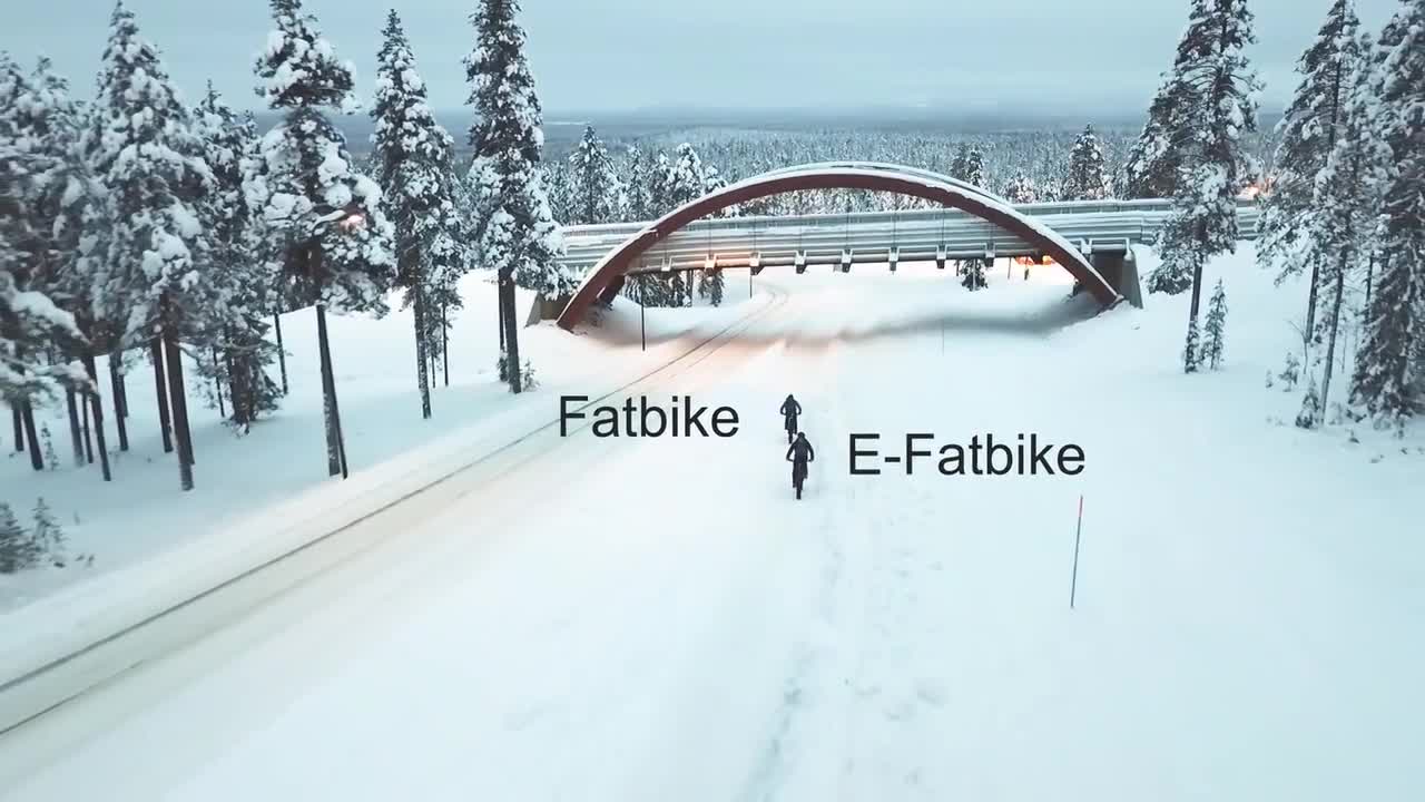 Kumpi oli mäen päällä ensin, fatbike vai e-fatbike? Tältä videolta se selviää