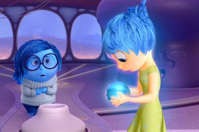 Animaatio on huikea seikkailu mielen sopukoissa. Inside Out -elokuvaassa nähdään Pelko, Viha, Inho ja Suru.