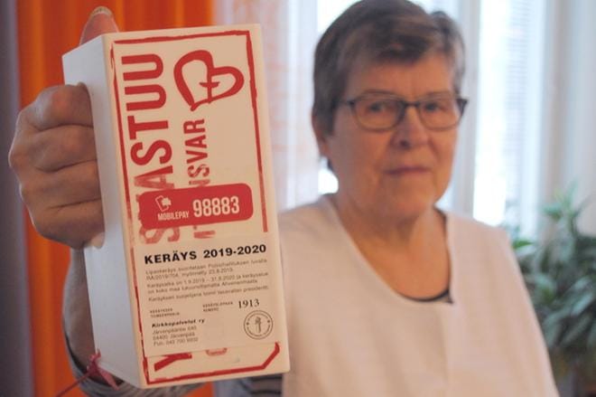 Rauha Korpinen on lähdössä yhteisvastuukerääjäksi jo 30 vuoden kokemuksella. KUVA: EEVA-LIISA KULJU