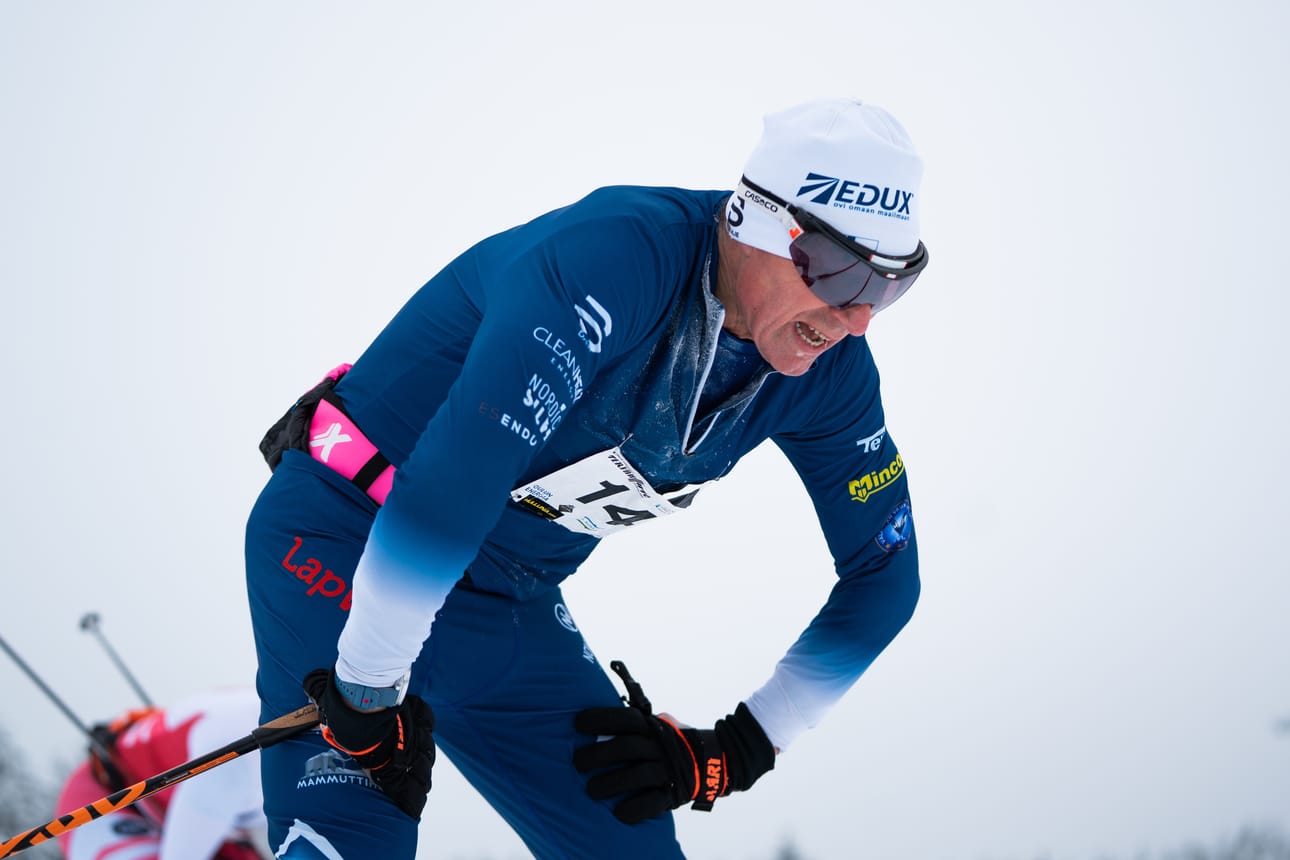 60-vuotias Jukka-Pekka Ojala hiihti lauantaina perinteisellä tyylillä 56 kilometrin matkan.