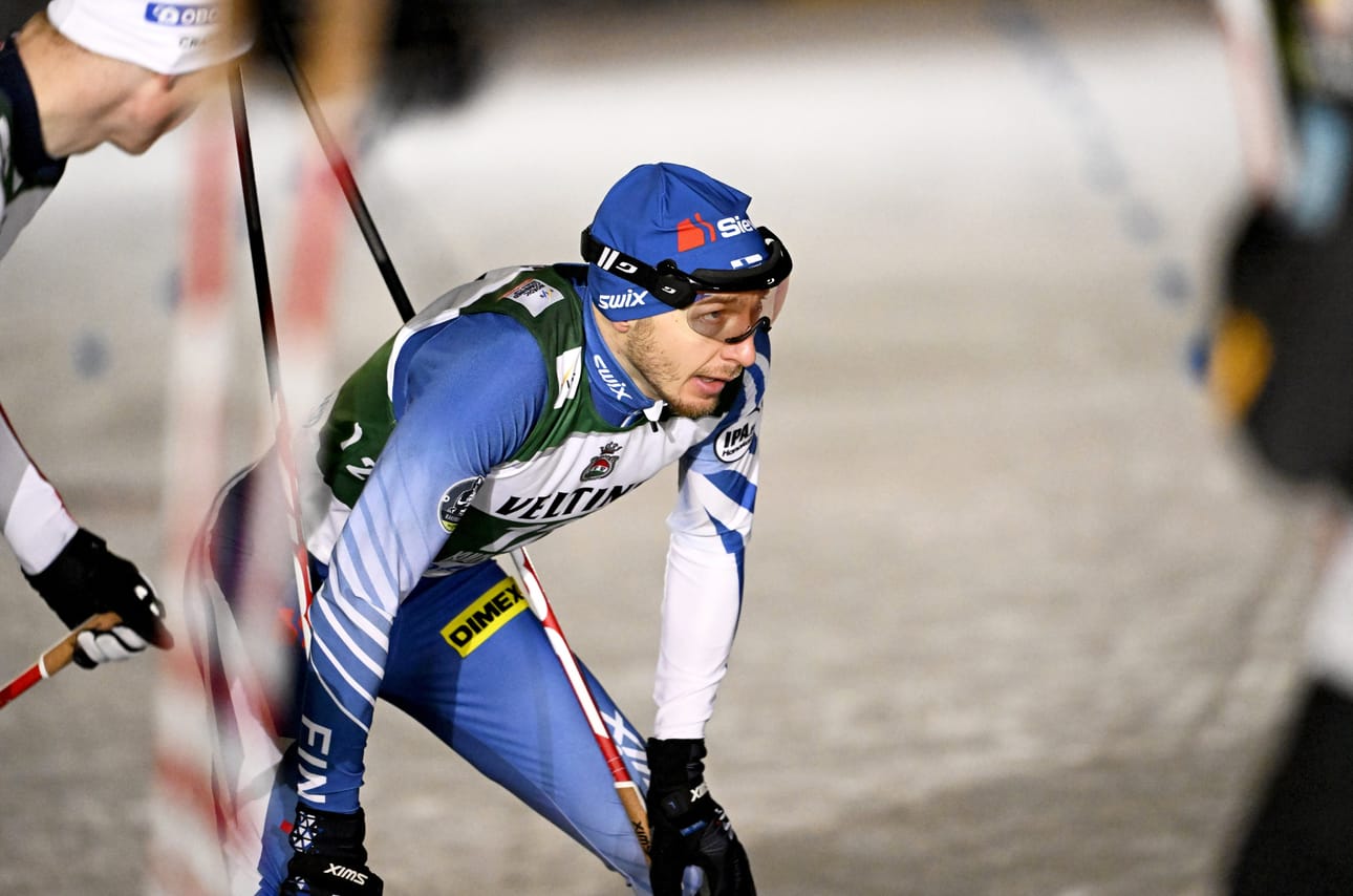Ilkka Herolalle jäi nelossijasta hampaankoloon. Kuva Rukan maailmancupista marraskuun lopulta.