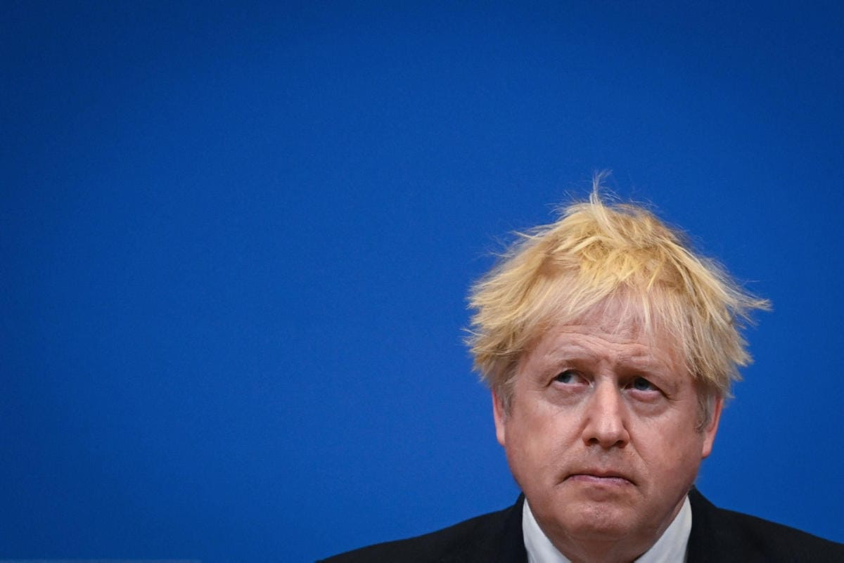 Boris Johnsonin (kuvassa) tiedottajan mukaan kriisi Ukrainan rajalla on saavuttanut "kriittisen käännekohdan". LEHTIKUVA/AFP