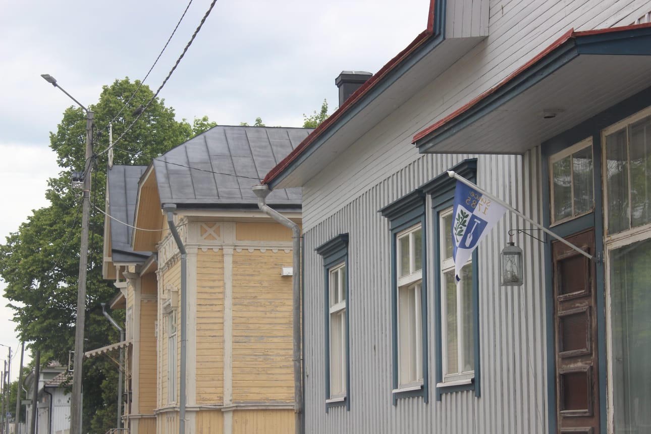 Katunäkymää Kaskisista. Arkistokuva.
