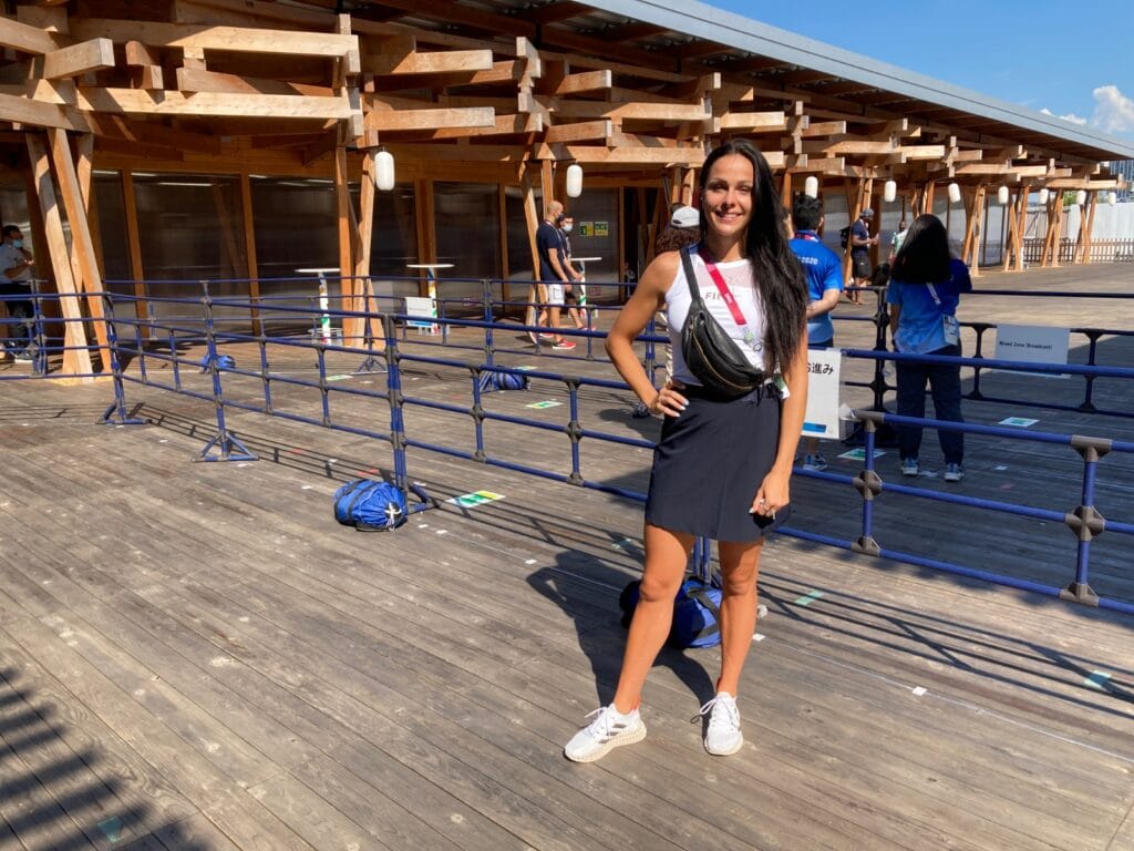Maria Huntington aloittaa olympiaurakan keskiviikkona.