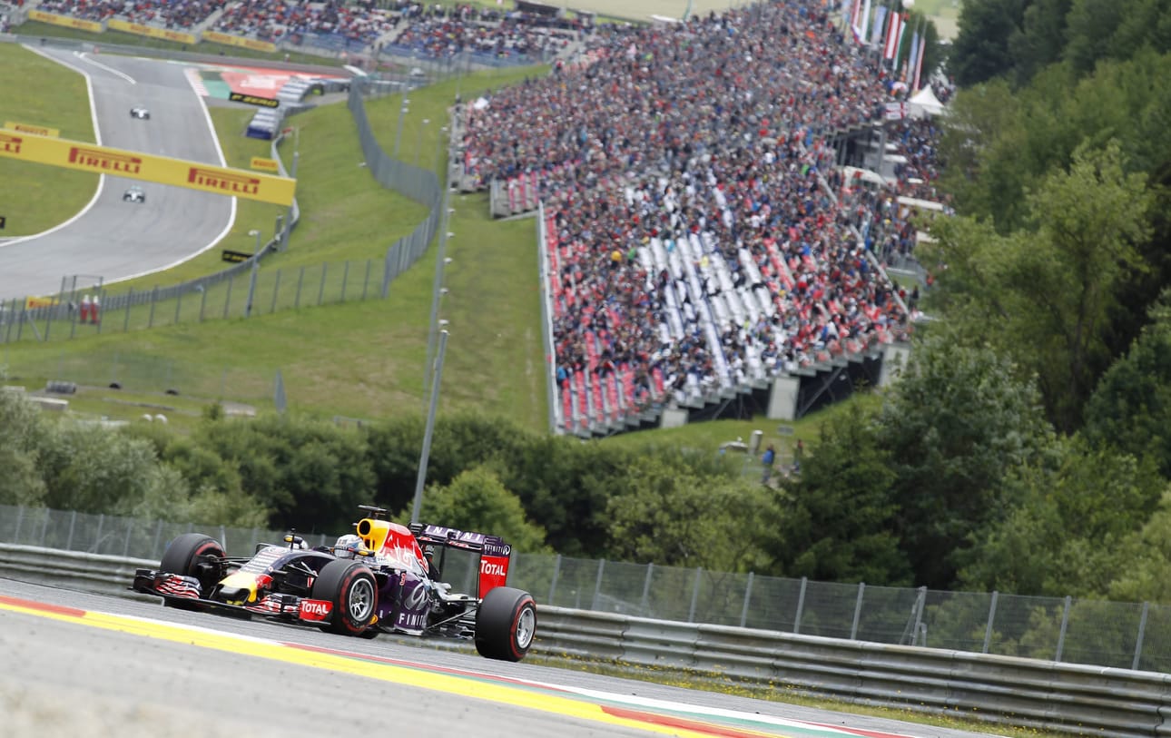 Red Bullin Daniel Ricciardo Itävallan gp-kisassa viime viikonloppuna.