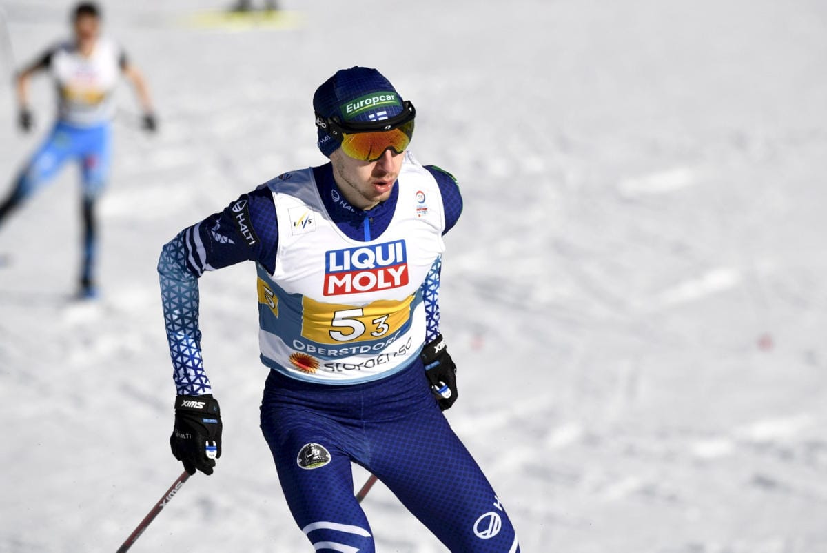 Ilkka Herola Oberstdorfissa 28. helmikuuta. LEHTIKUVA / EMMI KORHONEN