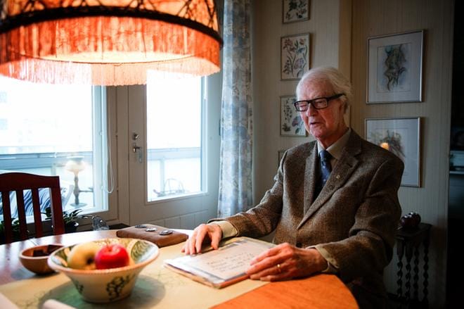 Veikko Kurkiala on ainoa jääkäri Kurkialan elossa oleva perillinen. Hän kokee saaneensa isältään valoisan elämänkatsomuksen, vahvan maanpuolustustahdon ja vähän ihanteellisuutta. Kuvat: Timo Annanpalo
