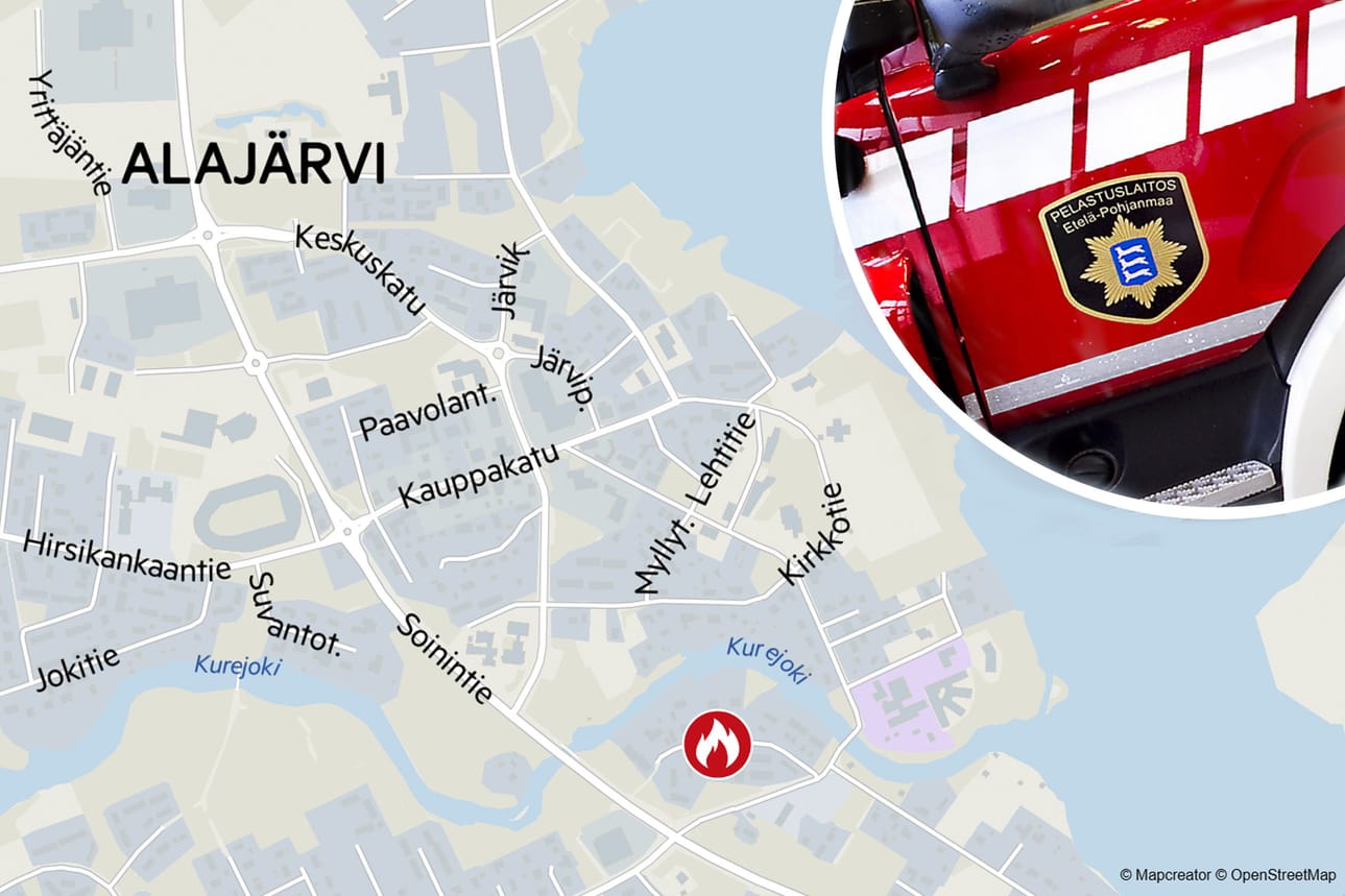 Palokunta ehti ajoissa paikalle ja sammutti palon ennen sen leviämistä.