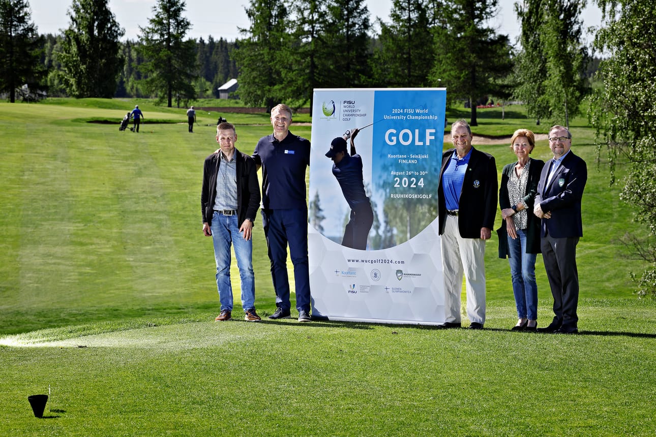 Jari Mäkelä, Tapio Korjus, Antti Peltoniemi, Maarit Laitinen ja Keijo Mäenpää odottavat innolla tulevaa arvokilpailua.