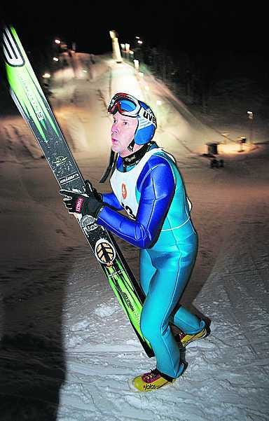 Matti Nykänen otti tuntumaa Taivalkosken MM-mäkiin veteraanien SM-kisoissa helmikuun alussa.