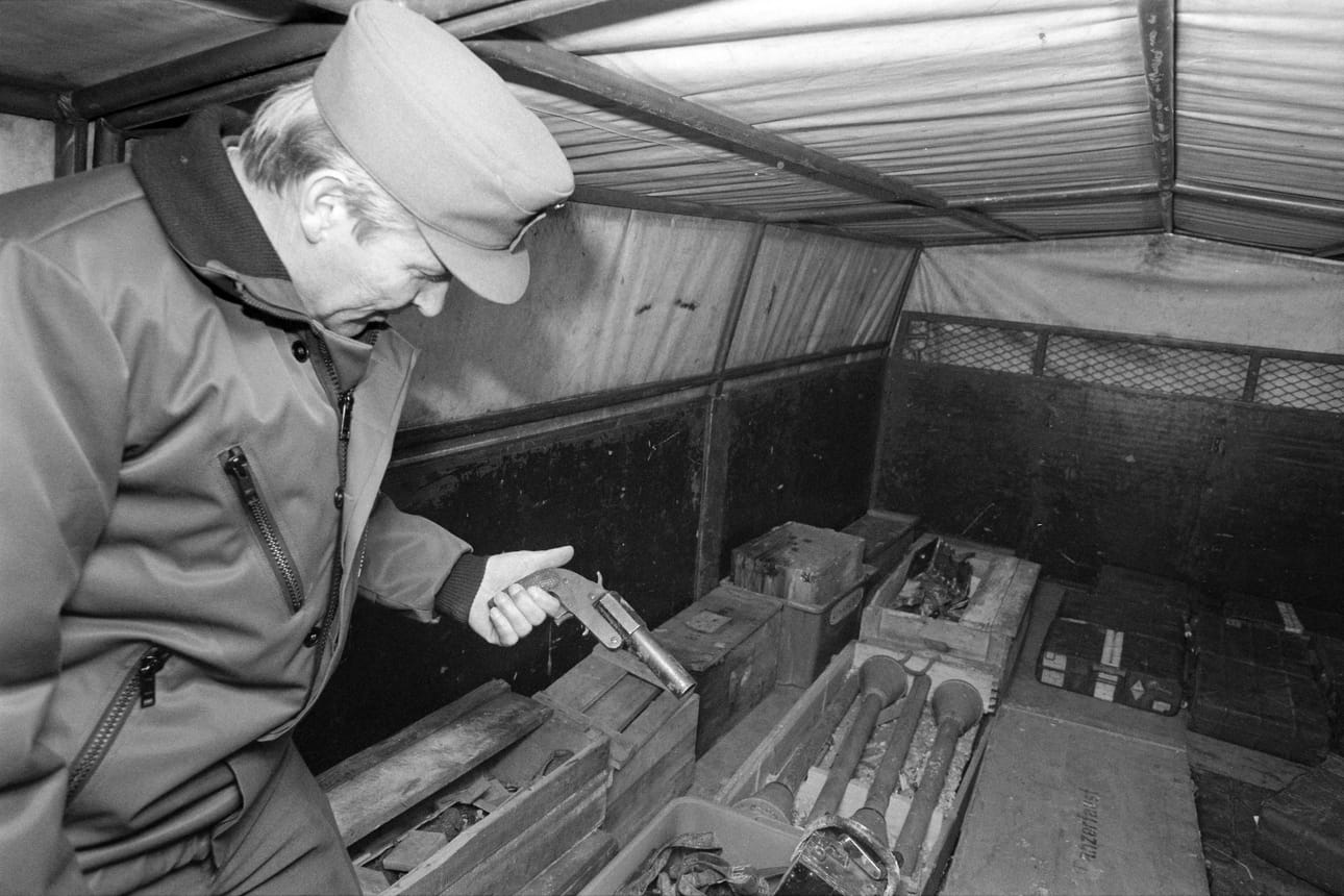 Asekätkö paljastui Muhoksella 27.10.1987.