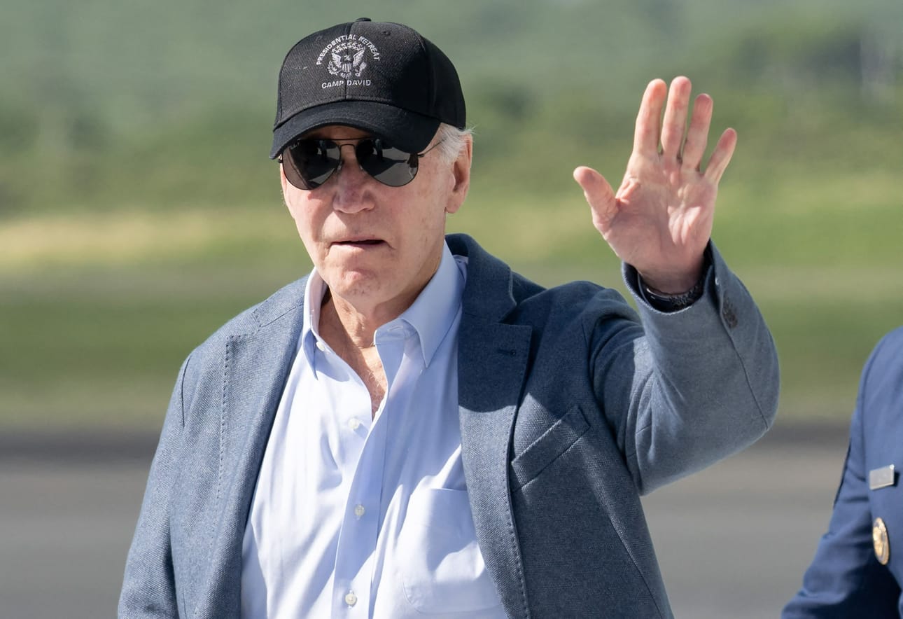 Presidentti Joe Bidenin oli määrä matkustaa tänään Italiaan. LEHTIKUVA/AFP