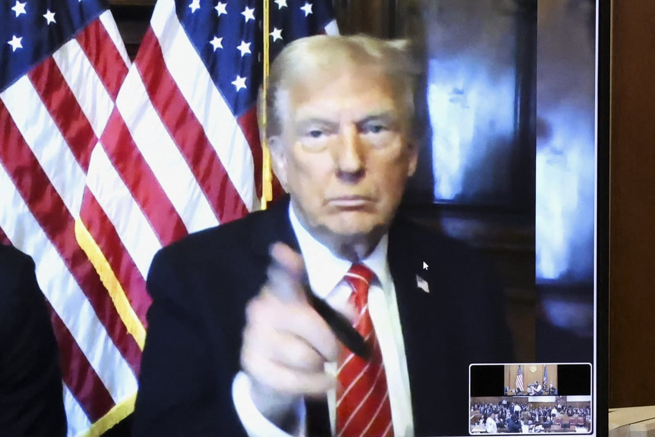 Perjantaina Donald Trumpille luettiin tuomio niin sanotussa hyssyttelyrahatapauksessa, jossa Trump syyllistyi kirjanpidon väärentämiseen. LEHTIKUVA/AFP