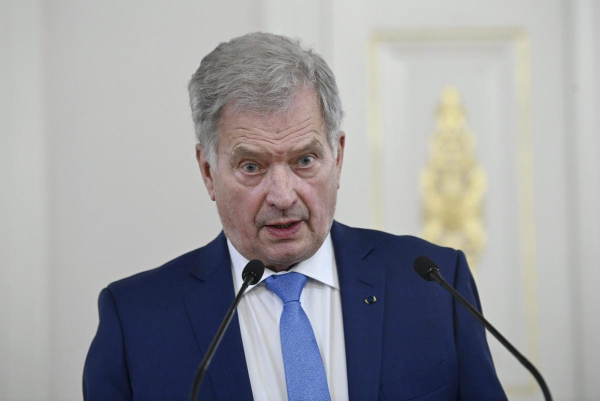 Presidentti Sauli Niinistö mediatilaisuudessa Presidentinlinnassa Helsingissä 17. marraskuuta 2021. LEHTIKUVA / MARKKU ULANDER