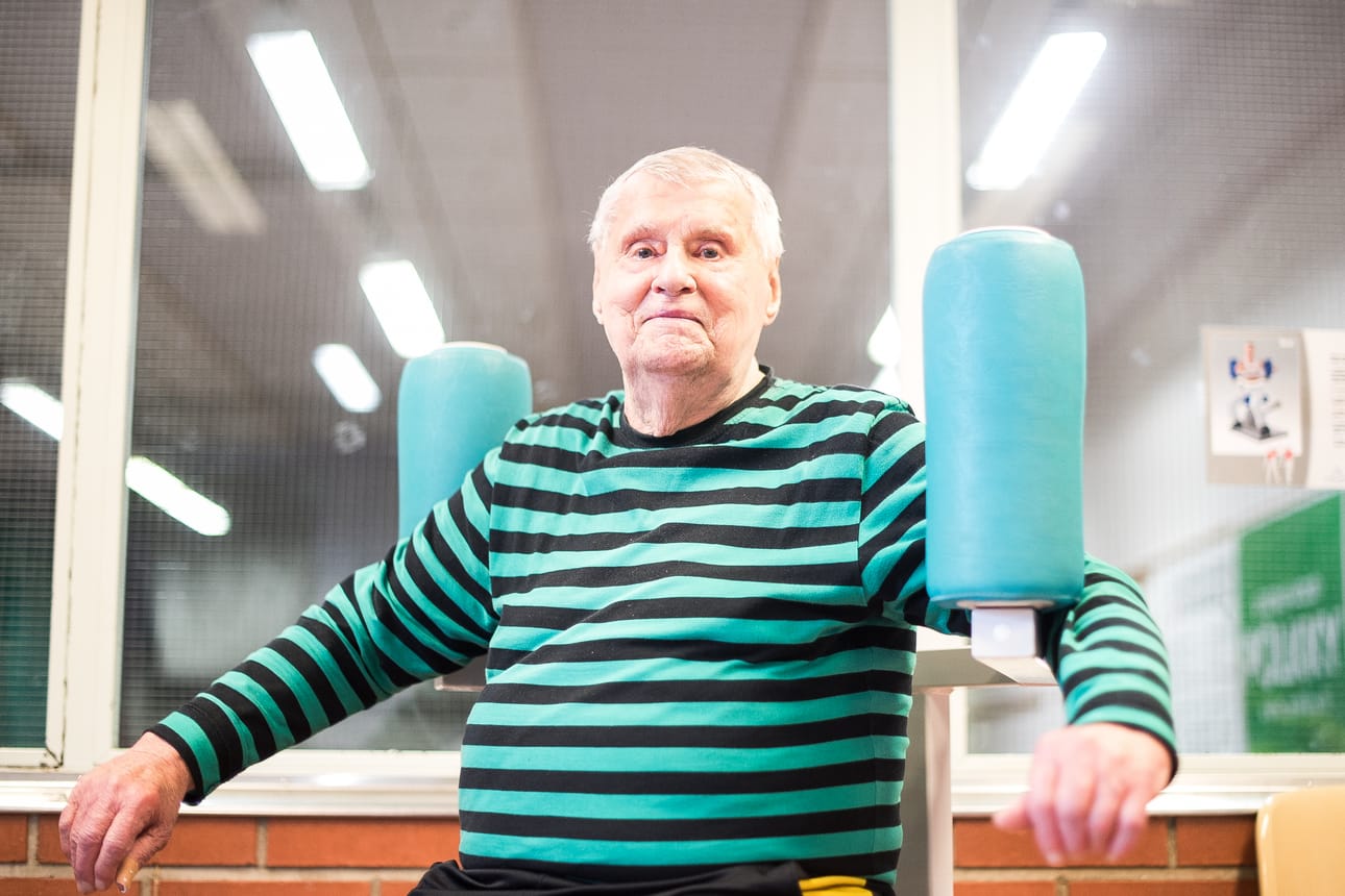 Juhani Haarala käy ahkerasti kuntosalilla.