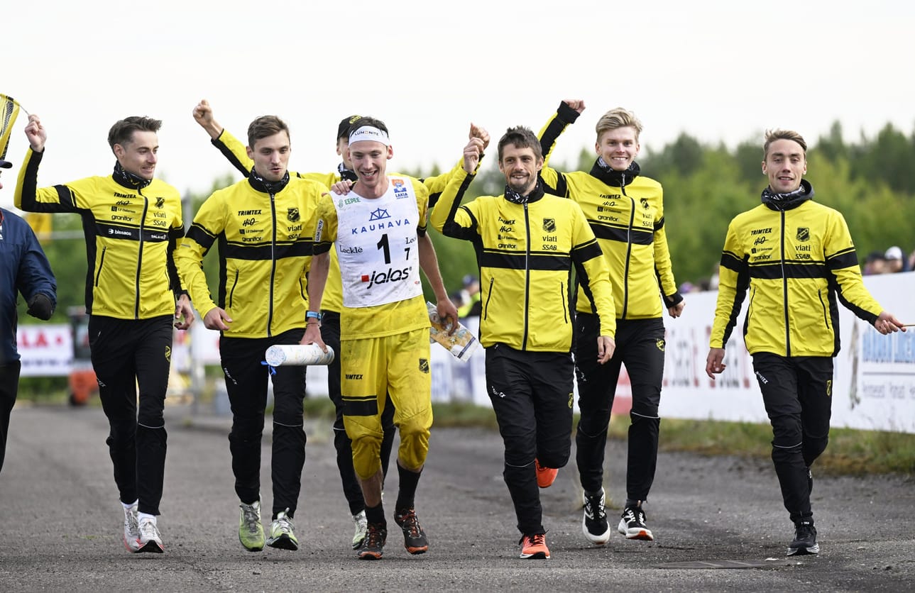 Emil Svensk ankkuroi ruotsalaisen Stora Tunan Kauhavalla jo viidenteen Jukolan viestin voittoon. LEHTIKUVA / Vesa Moilanen