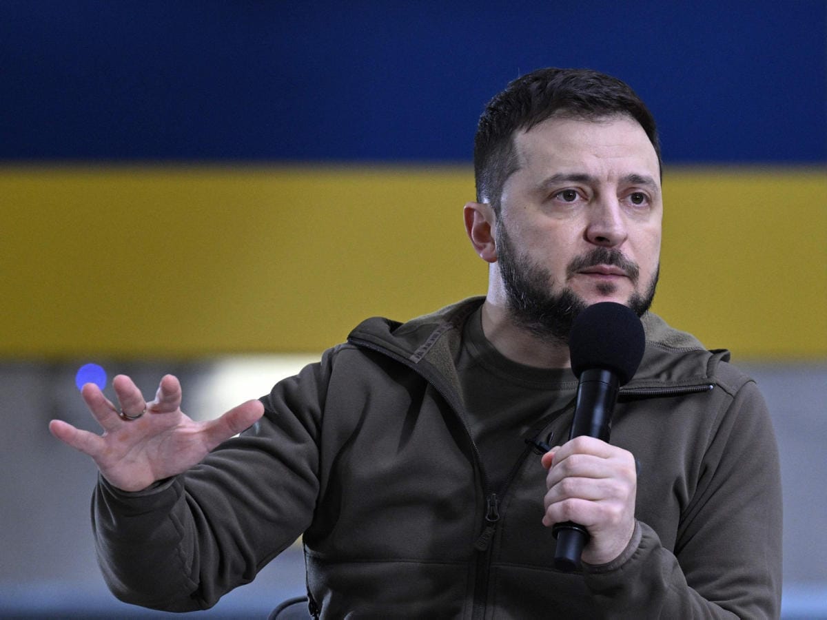 Ukrainan presidentin Volodymyr Zelenskyin mukaan syksyllä maassa voi olla jumissa jopa 75 miljoonaa tonnia viljaa. LEHTIKUVA/AFP