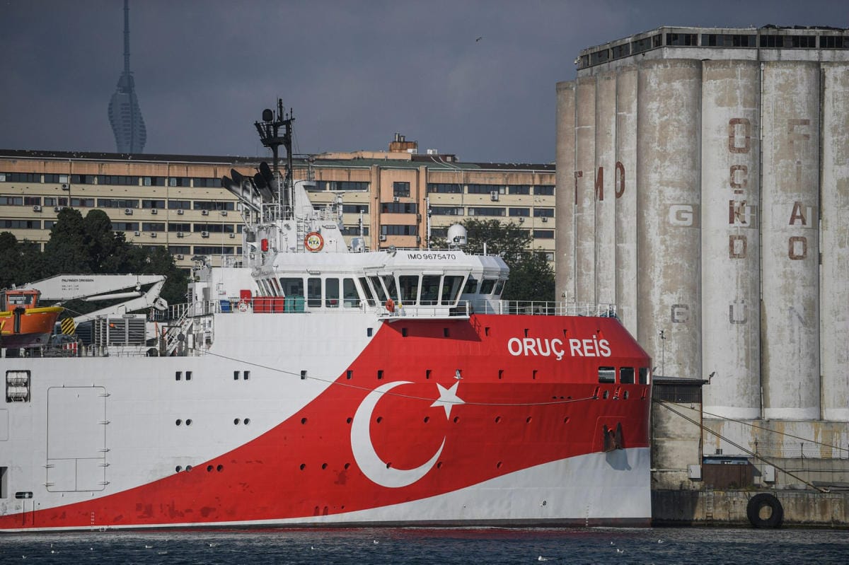 Kaksi vuotta sitten Euroopan unioni oli asettaa Turkille pakotteita sen kaasunetsintätoimista kiistellyillä itäisen Välimeren alueilla. LEHTIKUVA / AFP
