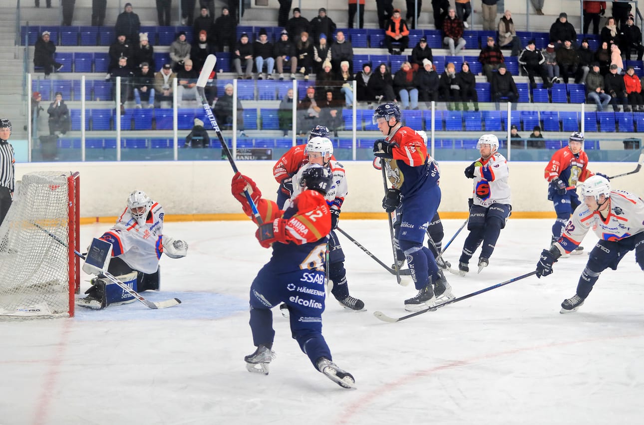 Juho Kangas tykitti viikoloppuna kolme maalia ollen Raahe-Kiekon tehokkain pelaaja.