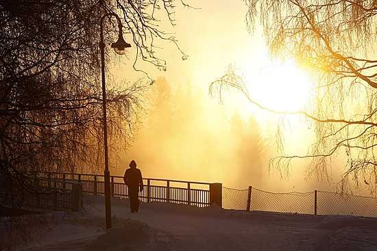 Oulun Tuira pakkaspäivänä 7. tammikuuta.