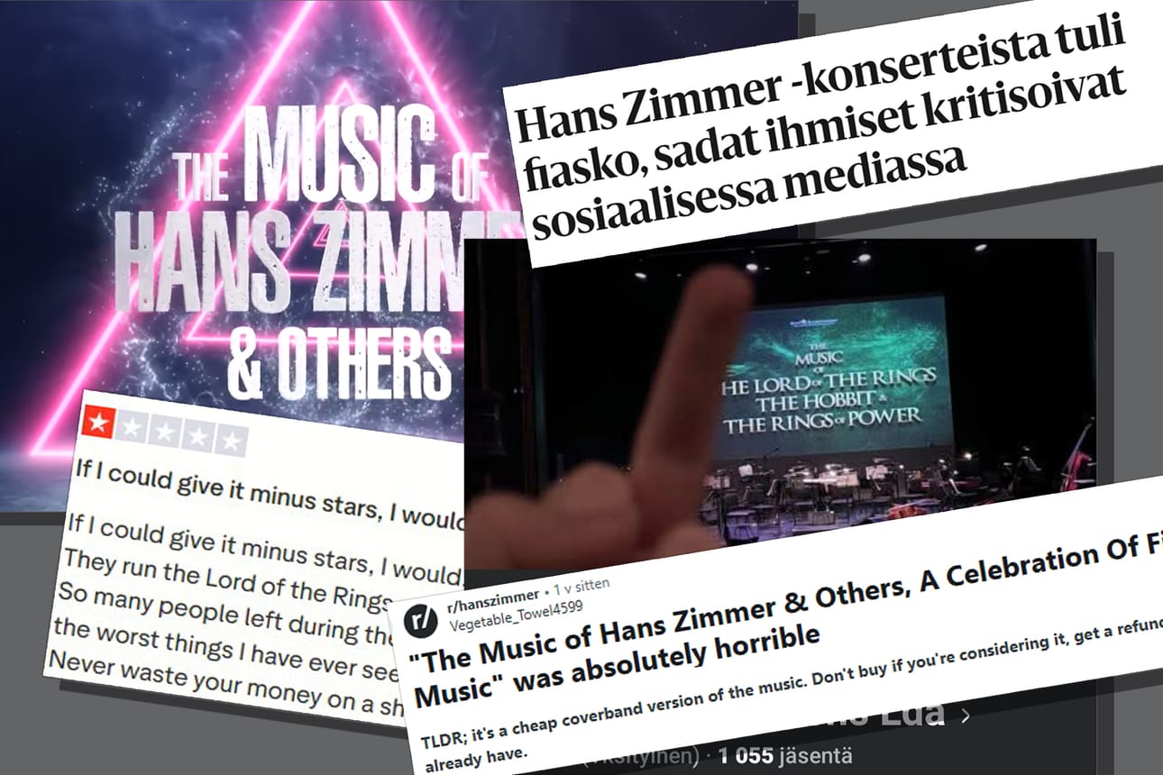Star Entertainmentin esitysten aiheuttamasta pettymyksestä on kirjoitettu mediassa ja sosiaalisessa mediassa. Kuvakaappauksissa myös mainos Star Entertainmentin Hans Zimmer -konsertin mainosvideolta.
