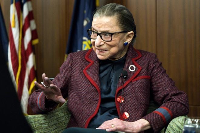 Yhdysvaltojen korkeimman oikeuden tuomari Ruth Bader Ginsburg kritisoi avoimesti Donald Trumpia tämän vaalikampanjan aikana. Hän on luvannut pysyä virassa seuraavat viisi vuotta. KUVA: