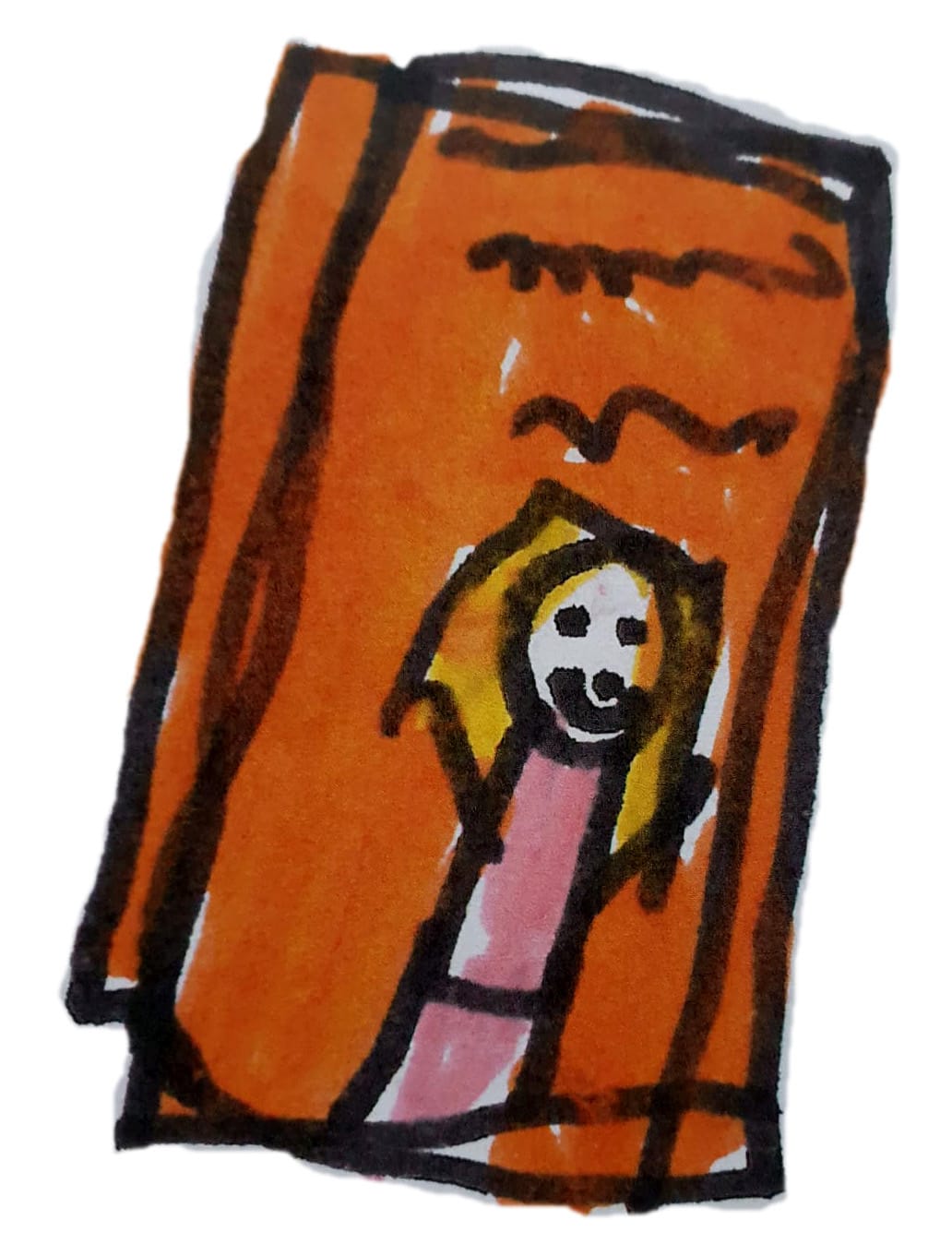 Heljä Erolan suunnittelemassa logossa on iloinen kirjan kansi.
