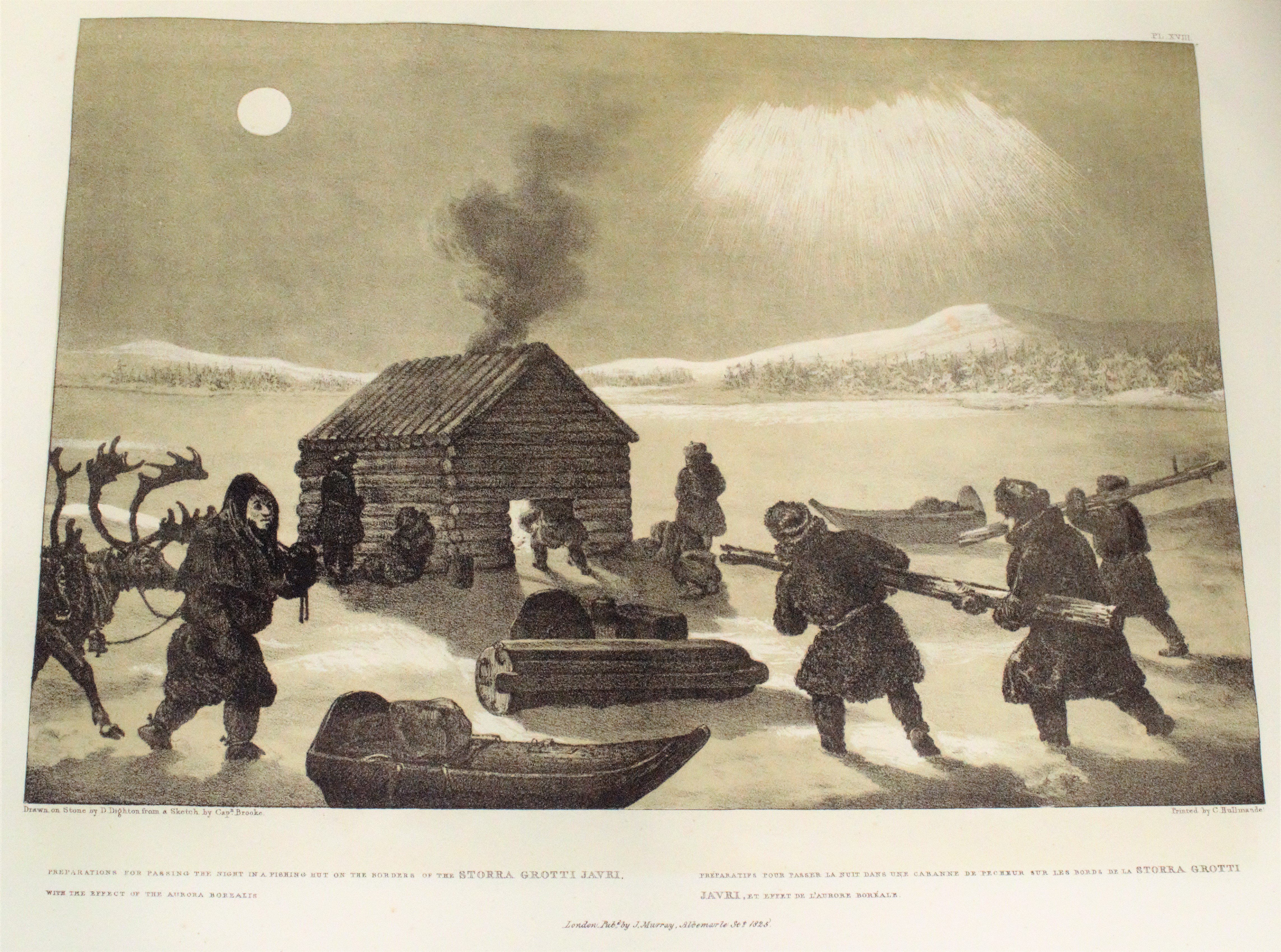 Kuvat teoksesta Arthur de Capell Brooke, Winter Sketches in Lapland, 1827.