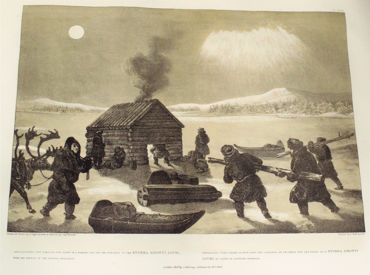 Kuvat teoksesta Arthur de Capell Brooke, Winter Sketches in Lapland, 1827.