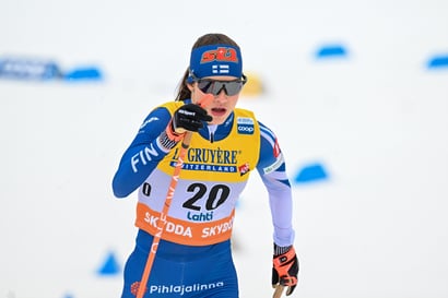 Välierävoltti ärsytti Jasmin Kähärää – kamppailu finaalipaikasta päättyi pyllähdykseen, kun suksi haukkasi lunta Trondheimin maailmancupin sprintissä