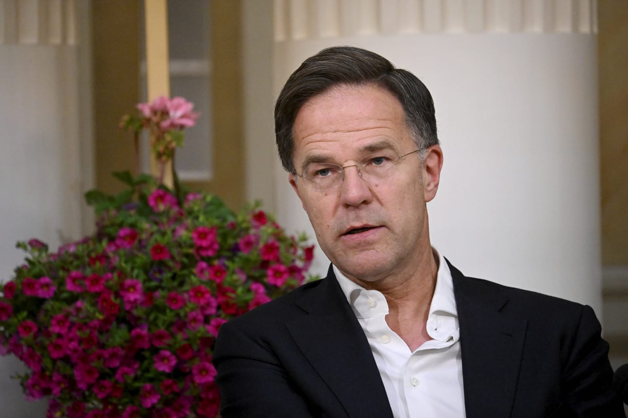 Naton seuraavaksi pääsihteeriksi ennakoitu Hollannin pääministeri Mark Rutte vierailee Suomessa. Kuva: Lehtikuva / Markku Ulander
