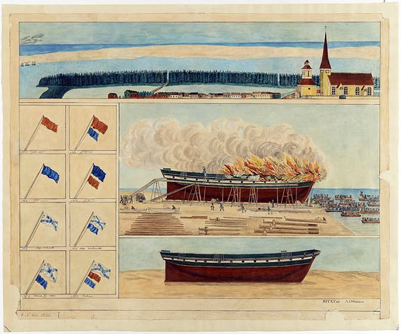 Raahen telakat rouhusivat toukokuun viimeisenä päivänä 1854