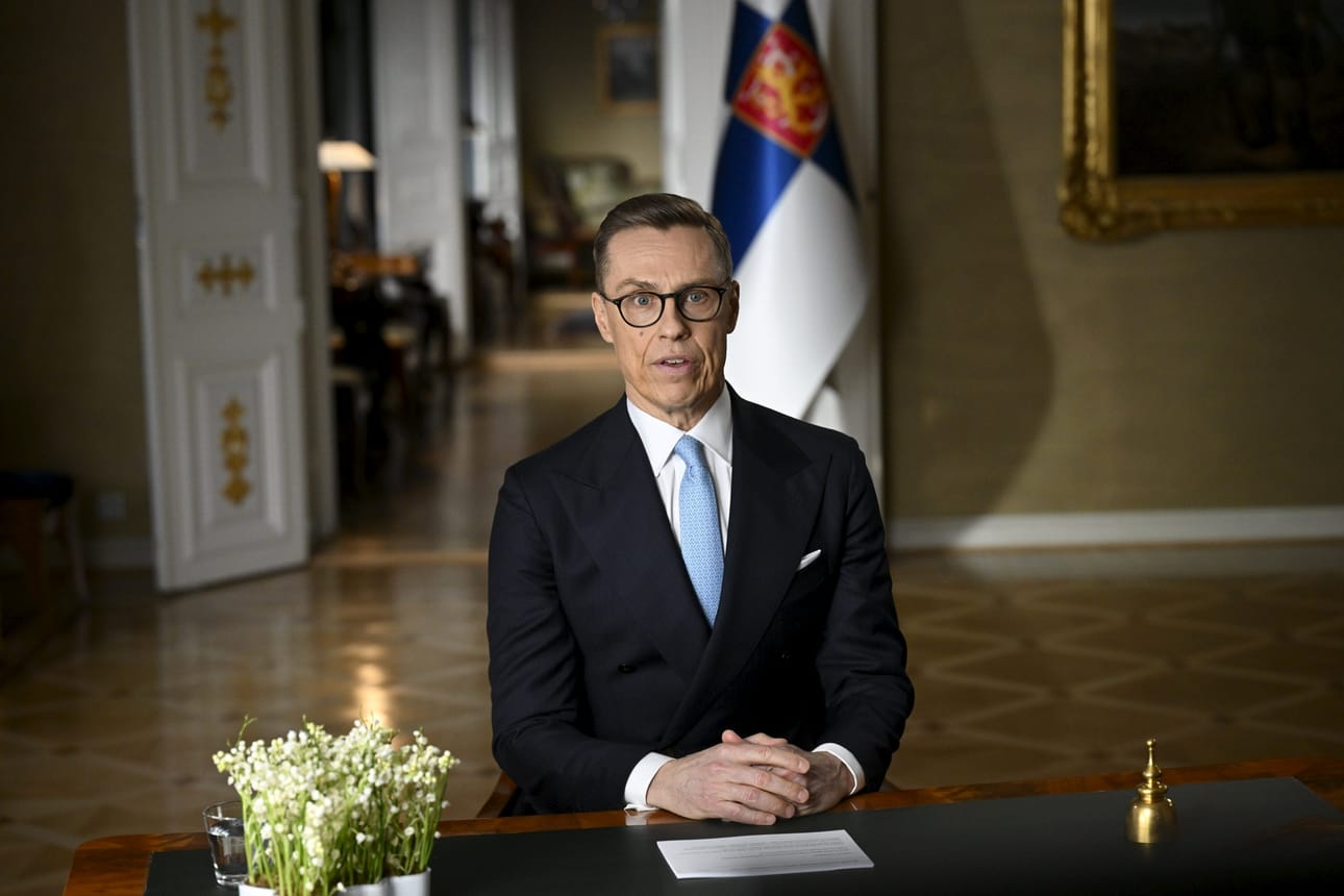 Presidentti Alexander Stubb arvioi uudenvuodenpuheessaan, että Suomen varautuminen ja huoltovarmuus ovat ensiluokkaisia. LEHTIKUVA / Markku Ulander