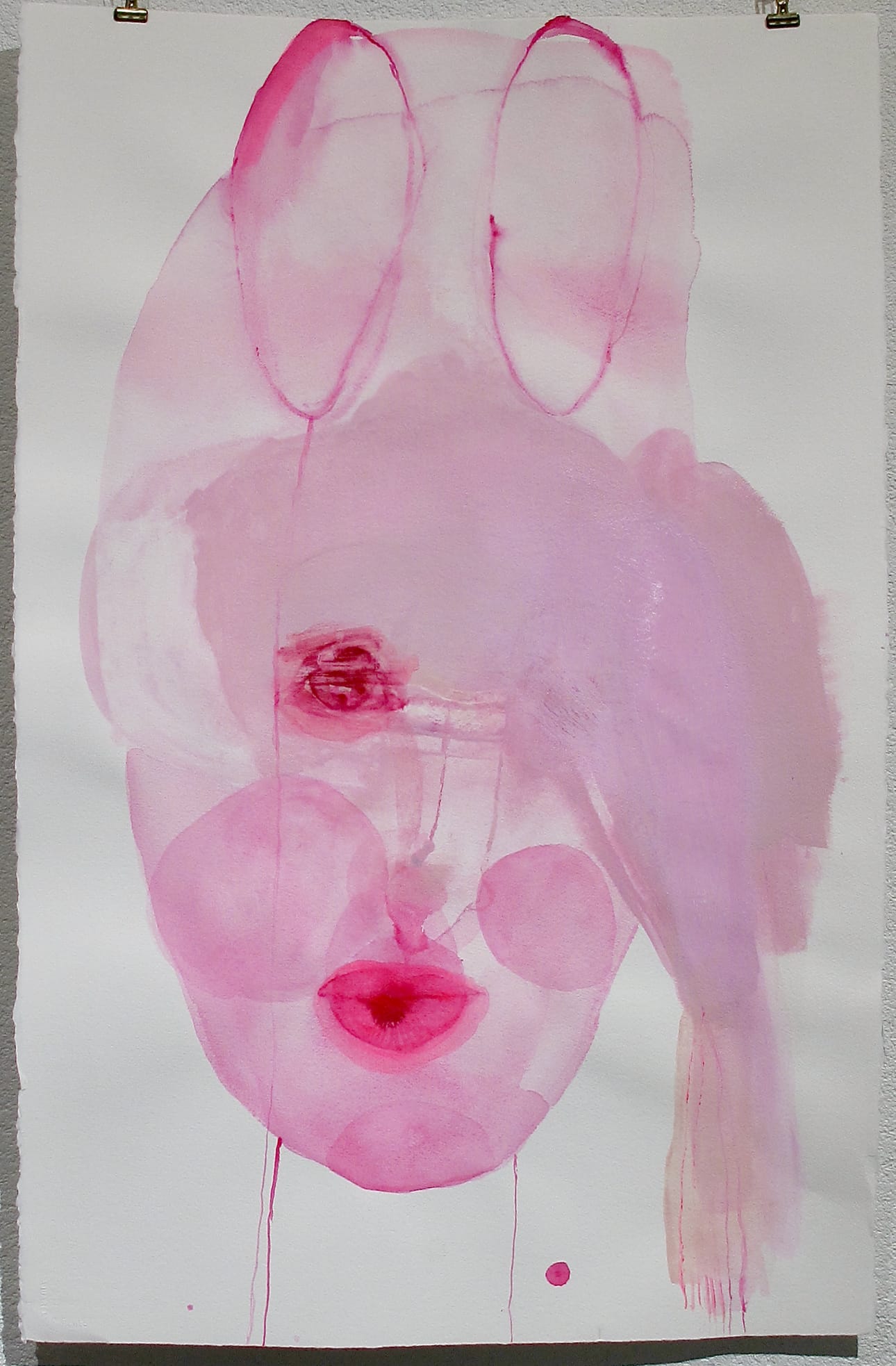 Hilmakollektiivin Silja Kejosen Porcelain portrait, 2020, vesiväri, akryyli ja muste paperille.