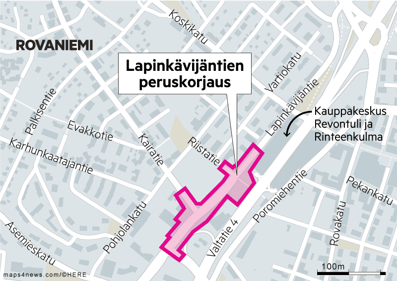 Lapinkävijäntie aukenee liikenteelle – viimeistelytyöt jatkuvat keväällä