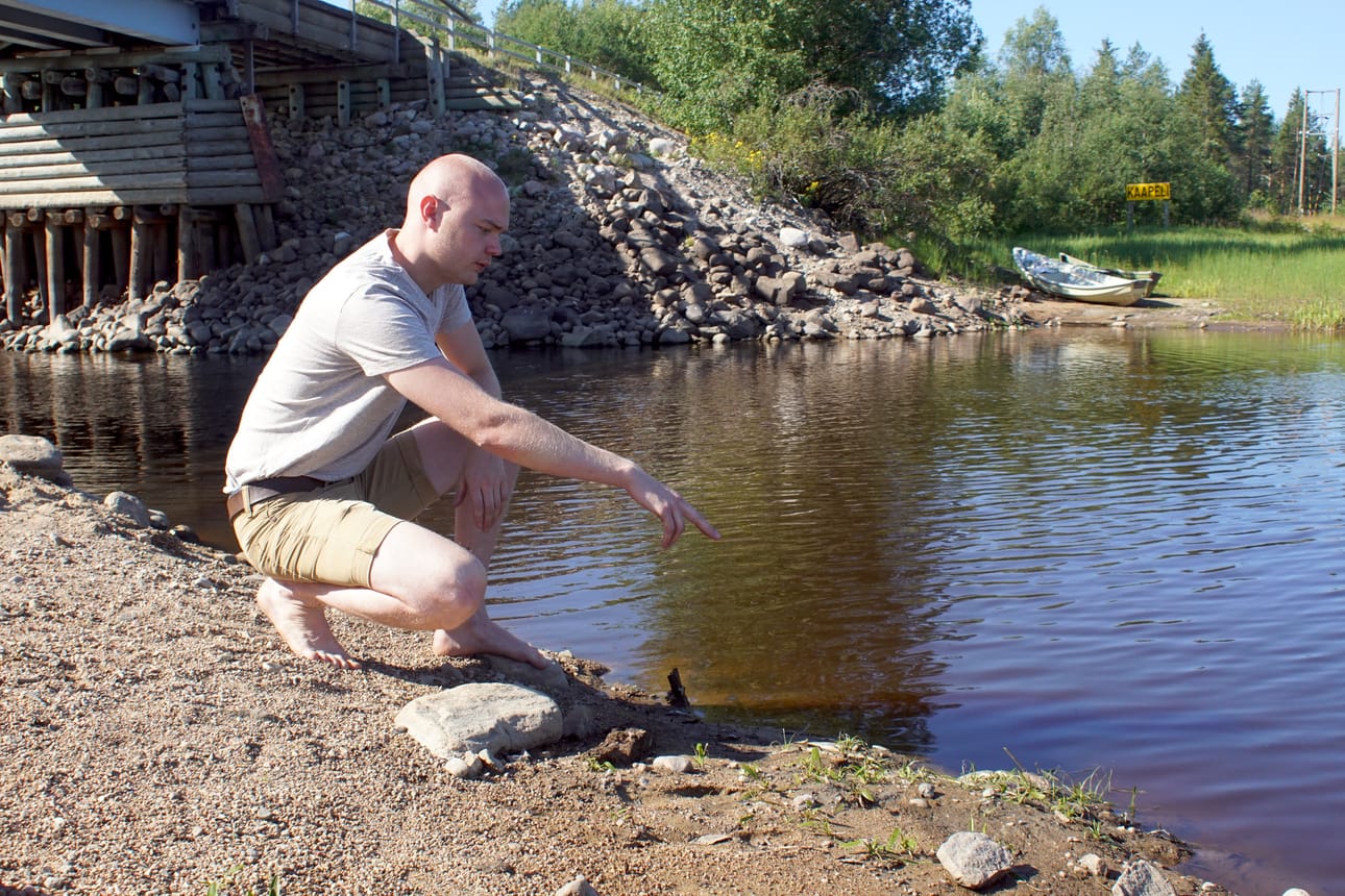 Kuolleita kaloja on pitkin Tuulisalmen rantaa. Haju alkaa olla melkoinen, tietää Sebastian Harju.