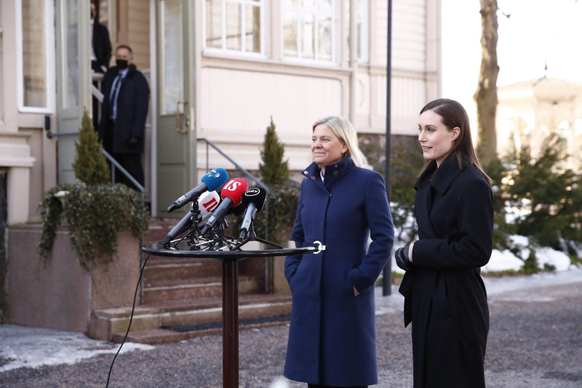 Suomen ja Ruotsin pääministerit totesivat myös maiden kansalaisten suhtautumisen Natoon olevan muutoksessa. LEHTIKUVA / Roni Rekomaa