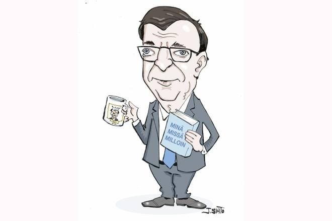 Paavo Väyryseltä eivät konstit lopu. Kannattajayhdistyksen ehdokas presidentinvaalissa, nyt yritys peitota keskustan puheenjohtaja Juha Sipilä. Mihin hän vielä ehtiikään? KUVA: Juha Sihto