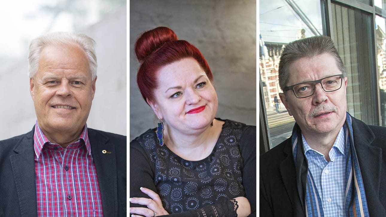 OAJ:n puheenjohtaja Olli Luukkainen ja Tehyn puheenjohtaja Millariikka Rytkönen istuvat työsopimusneuvotteluissa työntekijäpuolella, KT:n työmarkkinajohtaja Markku Jalonen edustaa kunta-alan työnantajia.