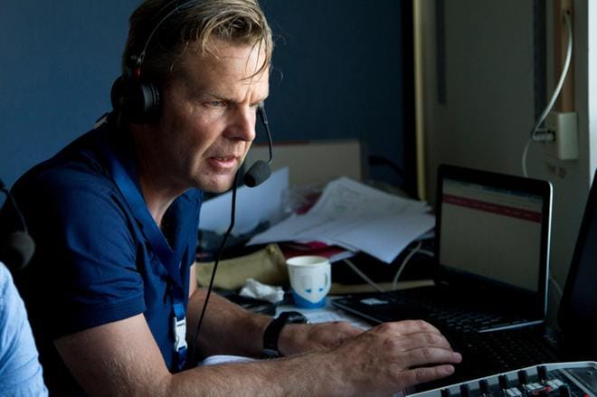 Selostuskopista näkee hyvin, mutta yleensä niissä on ahdasta, kertoo Lappeenrannan yleisurheilun GP-kilpailut selostava Jussi Eskola. KUVA: Tomi Hänninen/Yle Kuvapalvelu Selostuskopista näkee hyvin, mutta yleensä niissä on ahdasta, kertoo Lappeenrannan yleisurheilun GP-kilpailut selostava Jussi Eskola. KUVA: Tomi Hänninen/Yle Kuvapalvelu